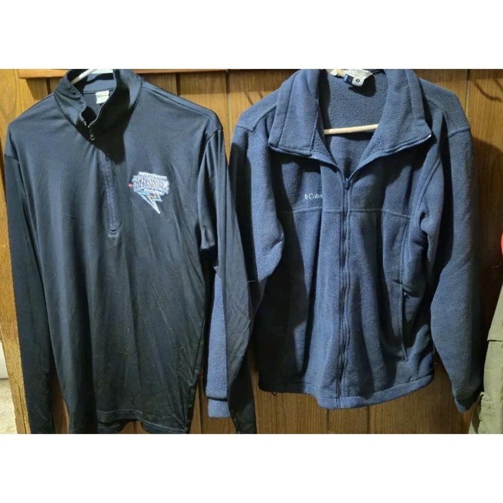 Men's M Fleece Jacket + 1/4 Zip‎ Pullover Lot 2 Outdoor Casual